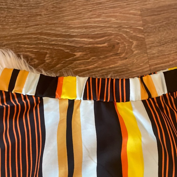 MARC ANDREWS NEW YORK Striped Asymmetrical MIDI Skirt ~ L XL - Picture 4 of 4